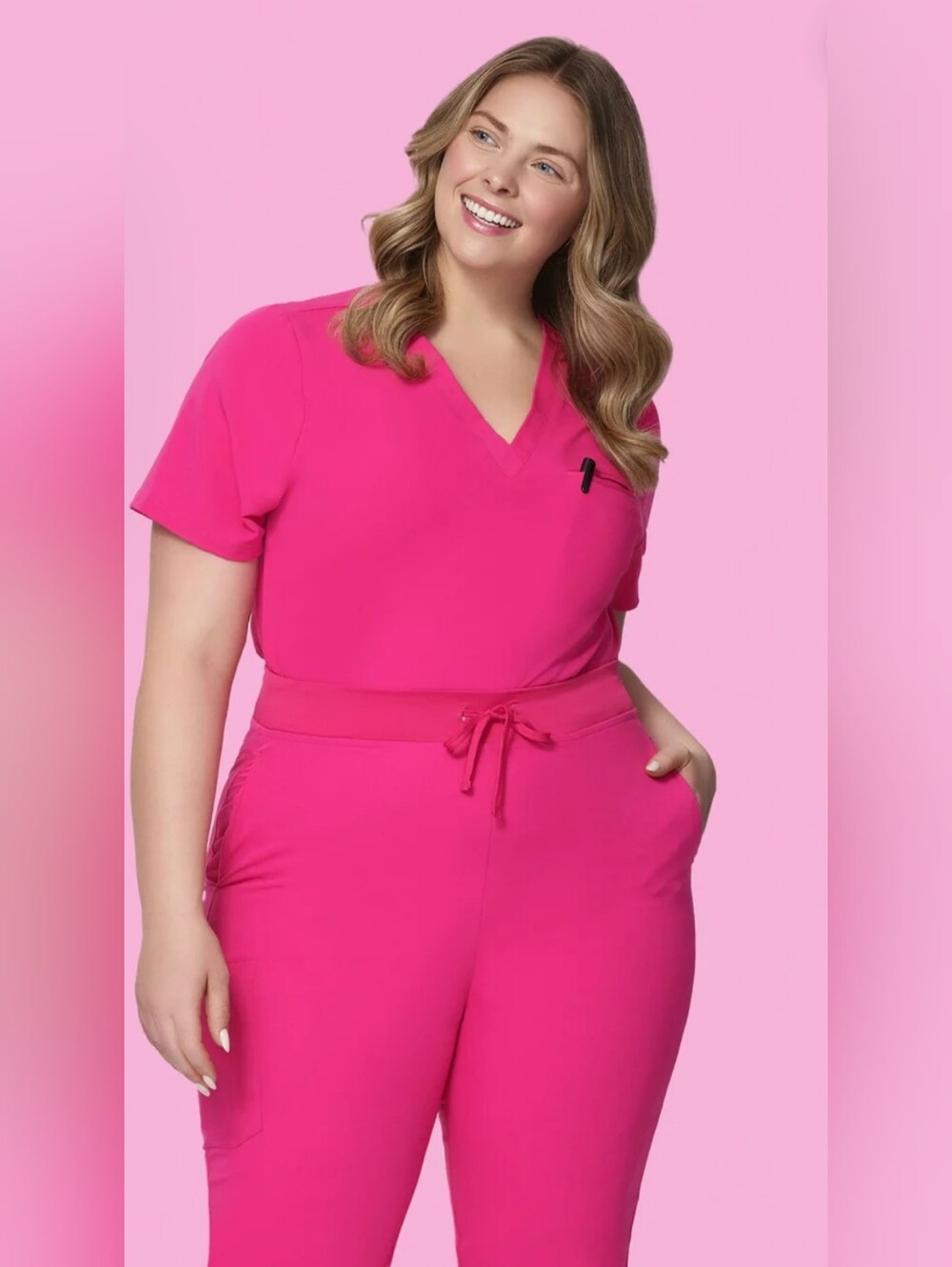 mandala Pink V-Neck Top XL And Pants